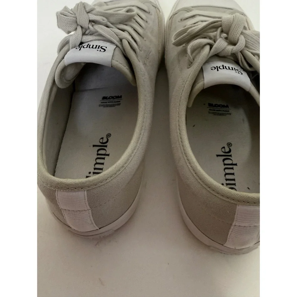 Simple Shoes S1 Suede Low Top Sneaker Skate Unisex Men's‎ 10 Women's 12 Bone